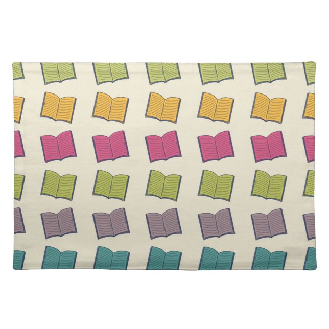 Book pattern cloth placemat (Front)