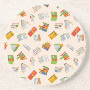 Book pattern coaster