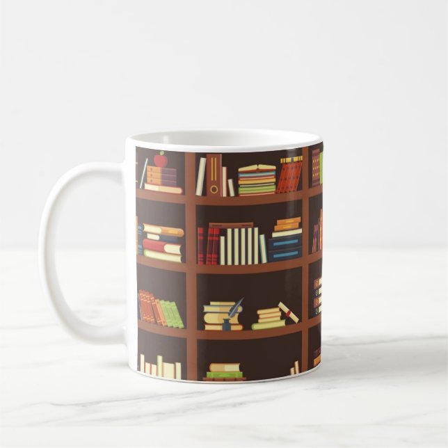 Book pattern coffee mug (Left)