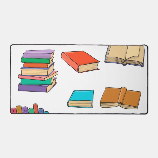 Book pattern desk mat (Front)