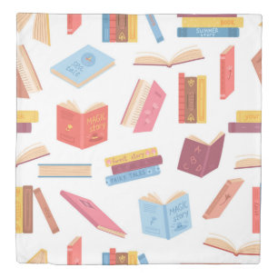 Book pattern duvet cover