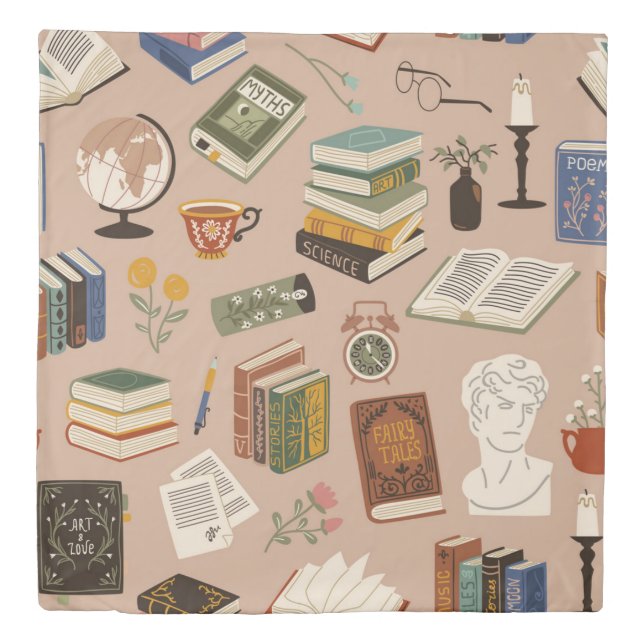 Book pattern duvet cover (Front)
