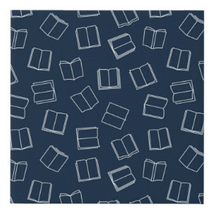 Book pattern faux canvas print