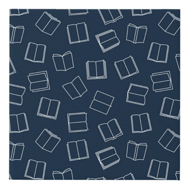 Book pattern faux canvas print (Front)
