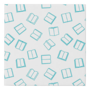 Book pattern faux canvas print