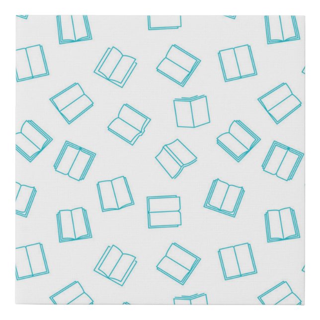 Book pattern faux canvas print (Front)