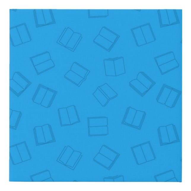 Book pattern faux canvas print (Front)