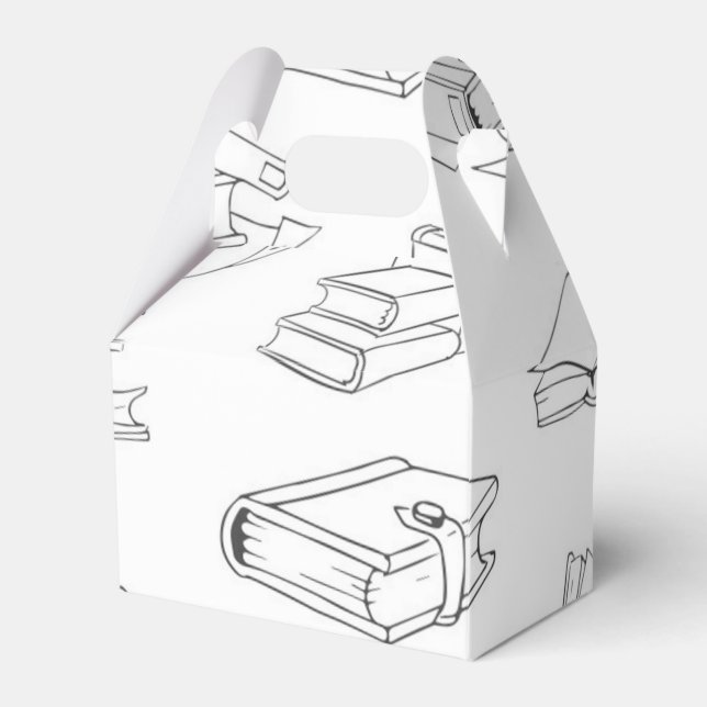 Book pattern favor boxes (Front Side)