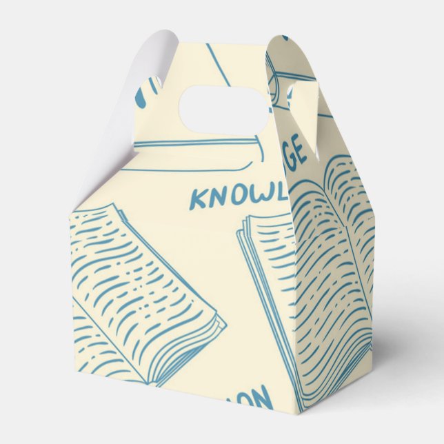 Book pattern favor boxes (Front Side)