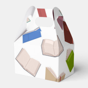 Book pattern favor boxes
