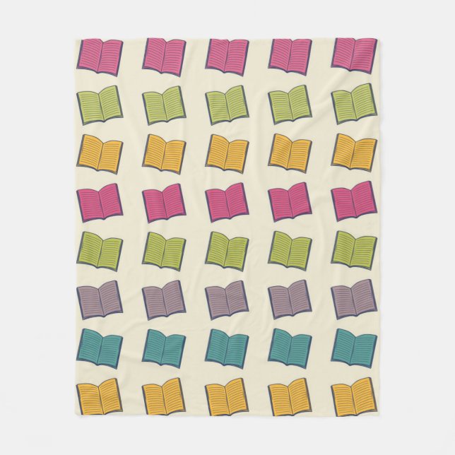 Book pattern fleece blanket (Front)
