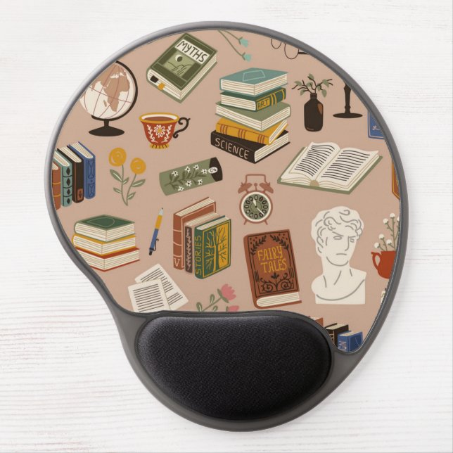 Book pattern gel mouse pad (Front)