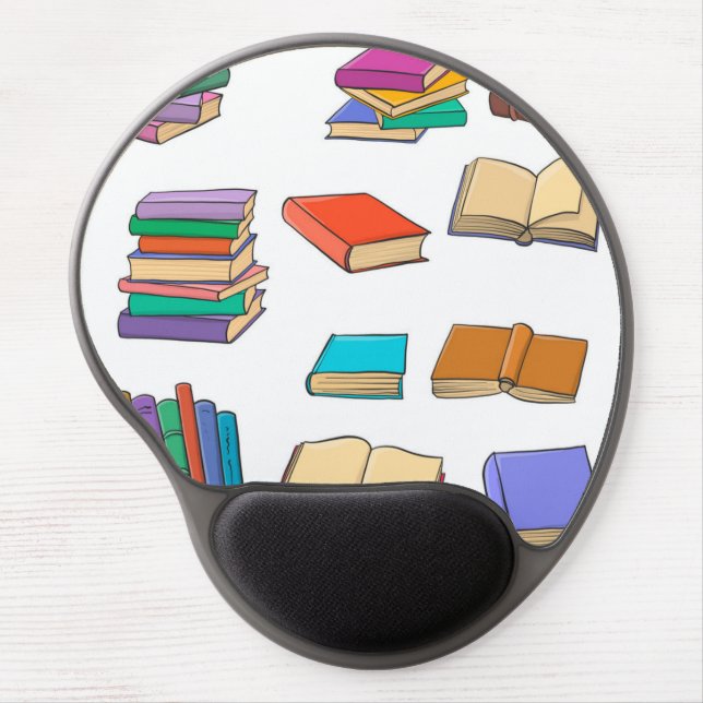 Book pattern gel mouse pad (Front)