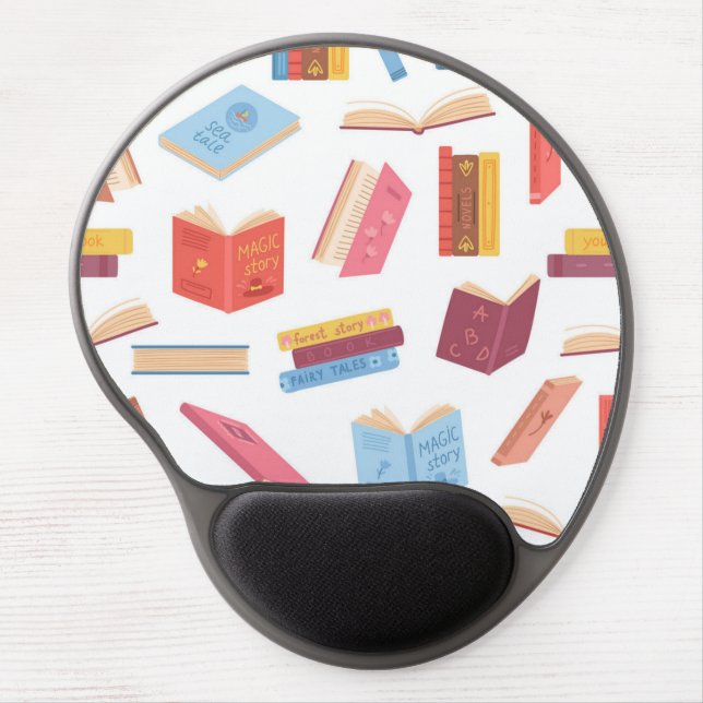 Book pattern gel mouse pad (Front)