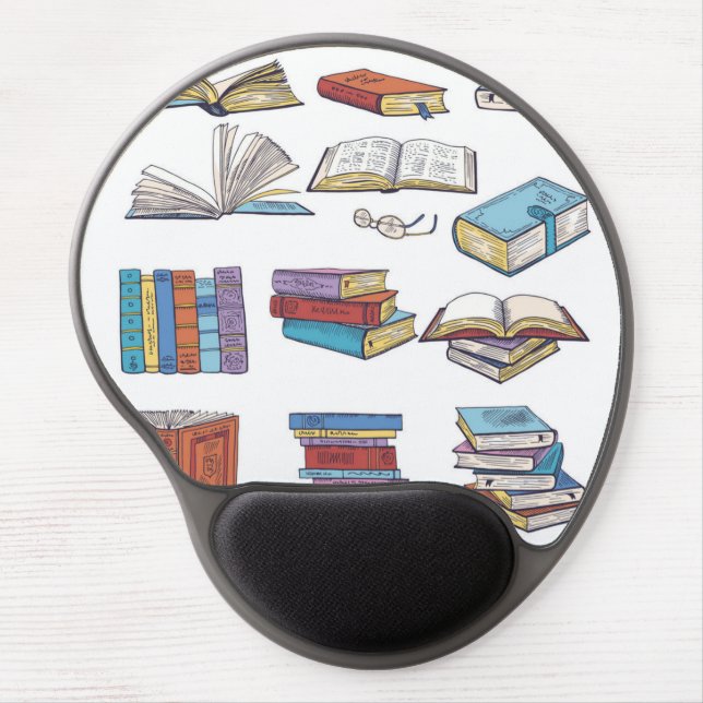 Book pattern gel mouse pad (Front)
