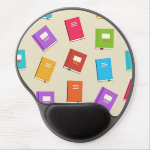 Book pattern gel mouse pad