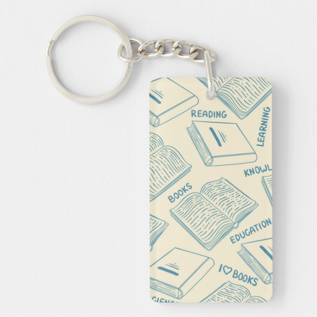 Book pattern keychain (Front)