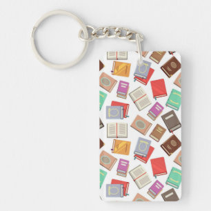 Book pattern keychain