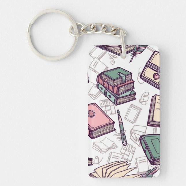 Book pattern keychain (Front)