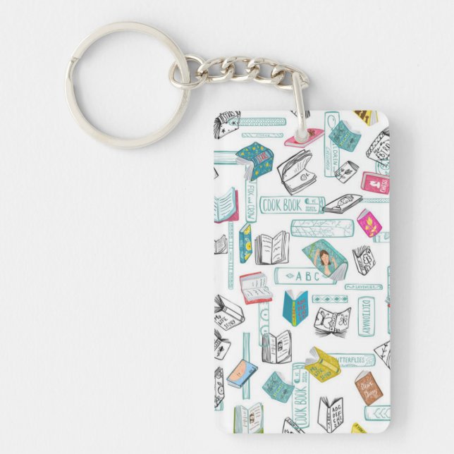 Book pattern keychain (Front)