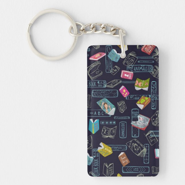 Book pattern keychain (Front)