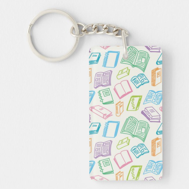 Book pattern keychain (Front)