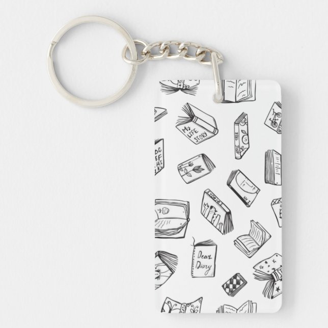 Book pattern keychain (Front)