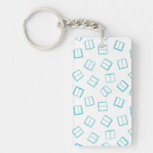 Book pattern keychain