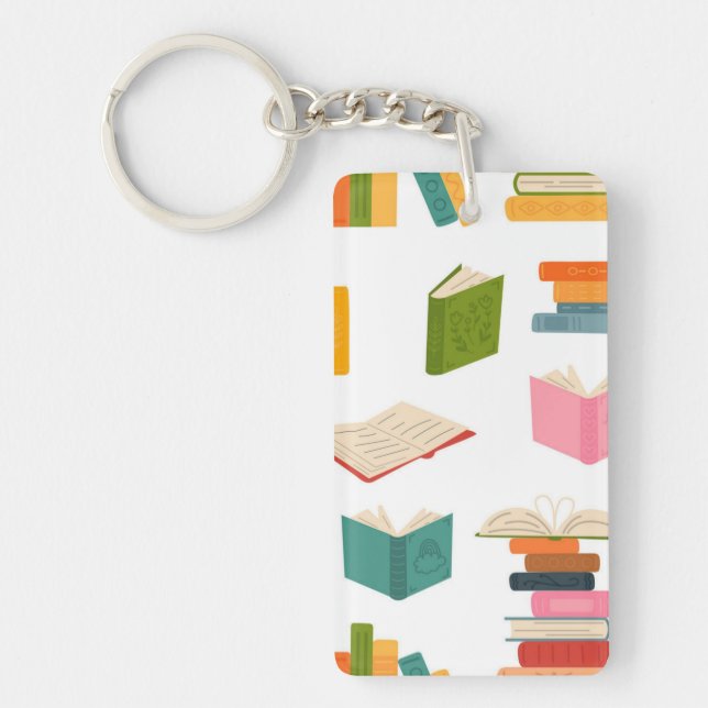Book pattern keychain (Front)
