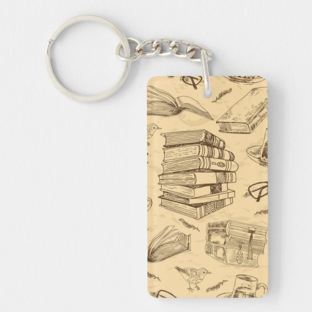 Book pattern keychain (Front)