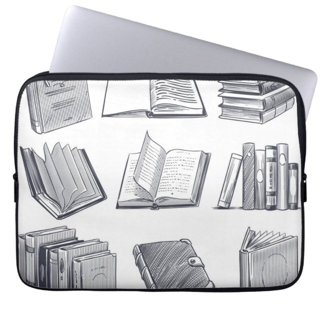 Book pattern laptop sleeve (Front)