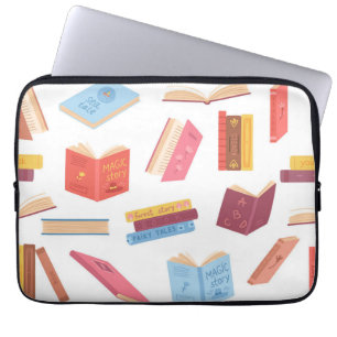 Book pattern laptop sleeve
