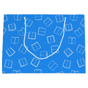 Book pattern large gift bag
