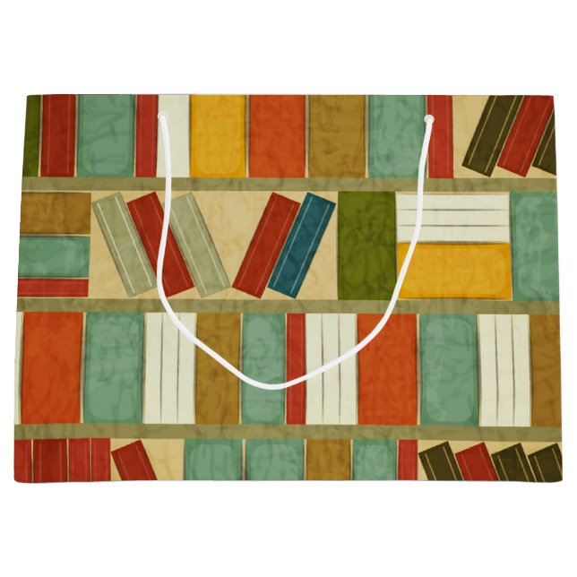 Book pattern large gift bag (Front)