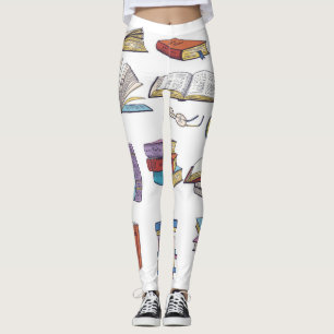 Book pattern leggings
