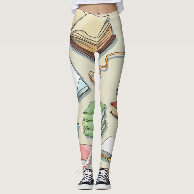 Book pattern leggings (Front)