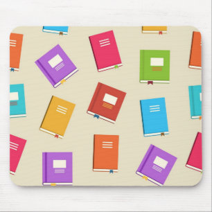 Book pattern mouse pad