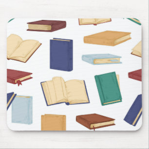 Book pattern mouse pad