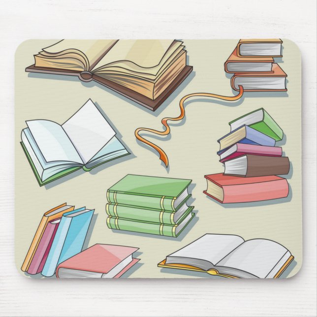 Book pattern mouse pad (Front)
