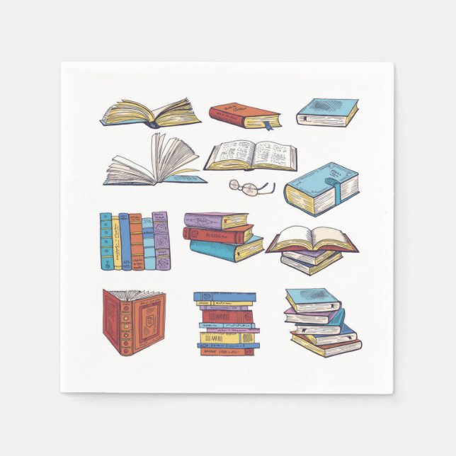 Book pattern napkins (Front)