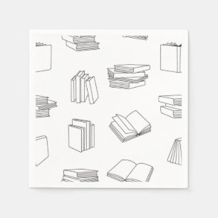 Book pattern napkins