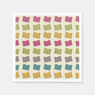 Book pattern napkins