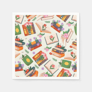 Book pattern napkins