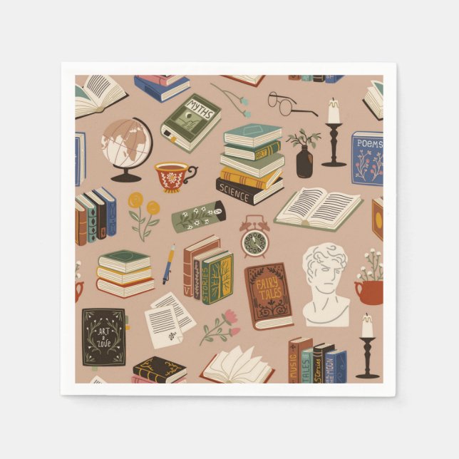 Book pattern napkins (Front)