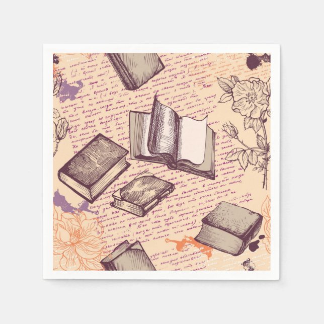 Book pattern napkins (Front)