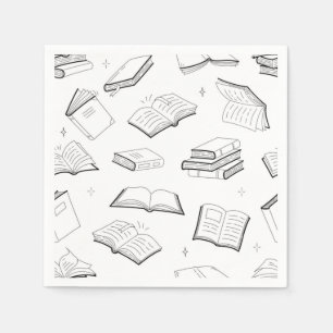 Book pattern napkins