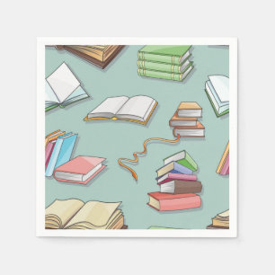 Book pattern napkins