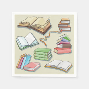 Book pattern napkins