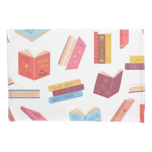 Book pattern pillow case (Front)
