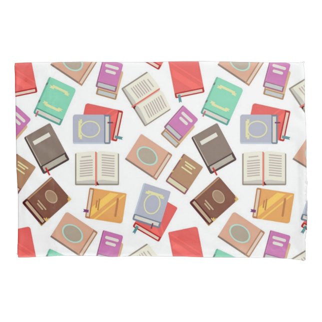 Book pattern pillow case (Front)